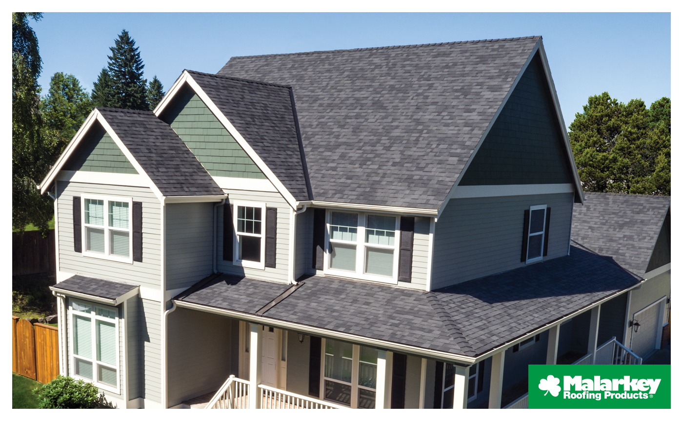 Malarkey Vista shingle in Midnight Black
