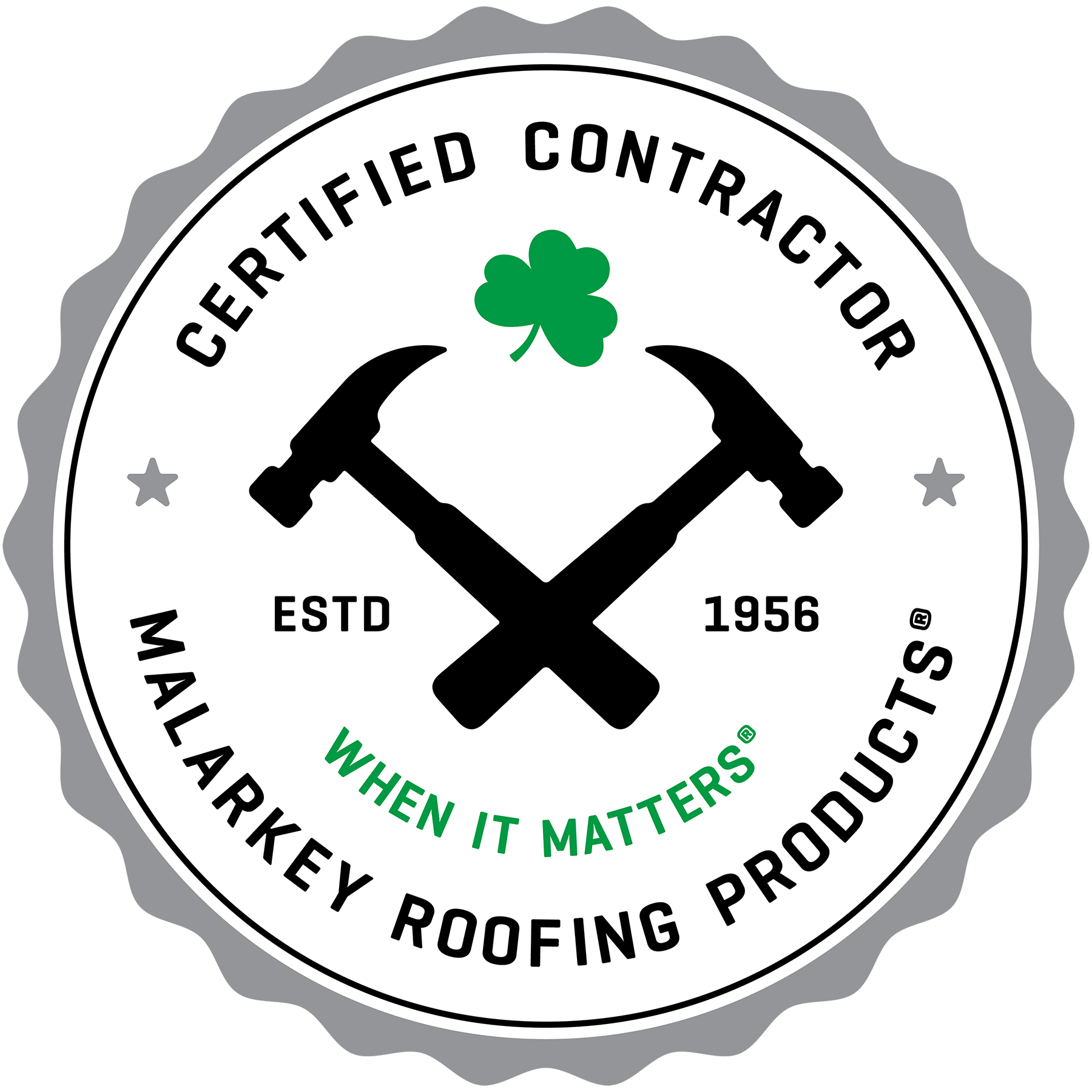 Malarkey Certified Contractor badge