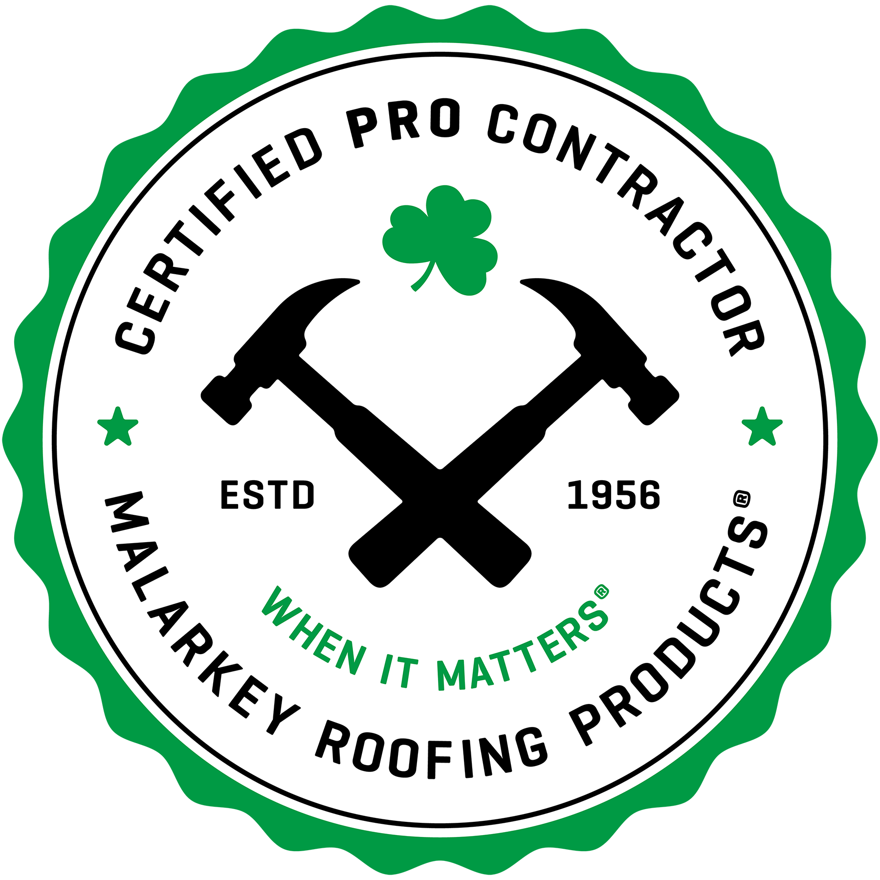 Malarkey Certified Pro Contractor badge